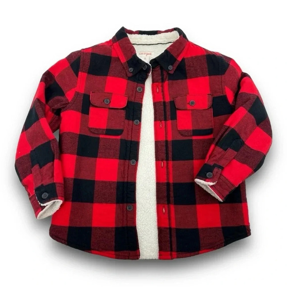 Cat & Jack | Buffalo Check Sherpa Lined Shacket (3T) - Picture 1 of 5